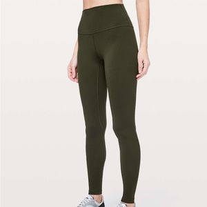 Lululemon Align Pant 28” Dark Olive Green size 2